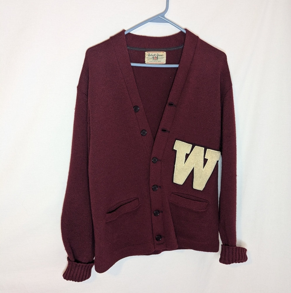 Vintage "W" Letterman Cardigan